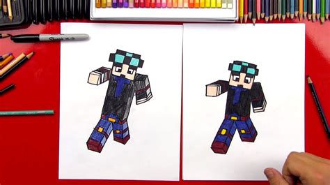 How To Draw Dan From The Diamond Minecart .